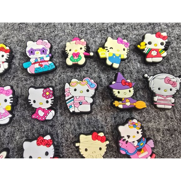 Hello Kitty PVC Rubber Clog Charms Set Of 17 Shoe Accessories #1 - Picture 4 of 5